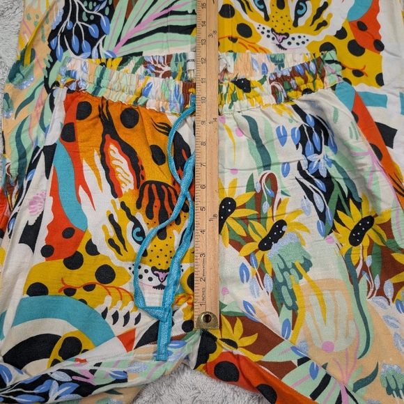 Marcus Navarro Anthropologie Pajamas Womens S Jungle Safari Tropical Sleep Set - Picture 9 of 11